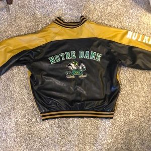 Vintage Notre Dame Faux Leather jacket